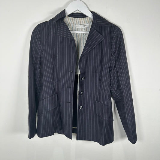 Carolina Herrera Navy Striped Blazer Size S