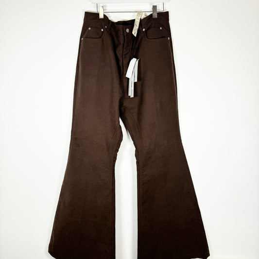 Rick Owens Brown Flared Bolan Pants Size 38