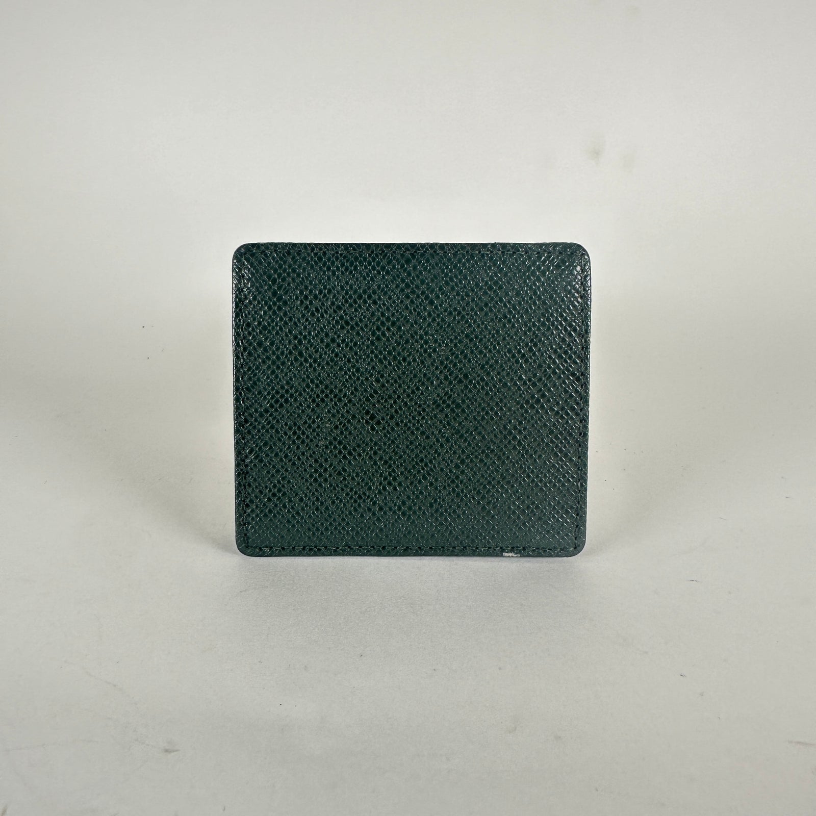 Louis Vuitton Green Leather Coin Case