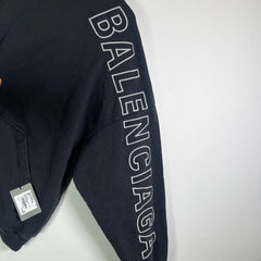 Balenciaga Outline Spell-Out Embroidered Hoodie