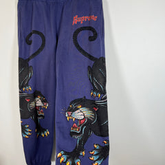 Supreme SS21 Washed Navy Panther Sweatpants Size S