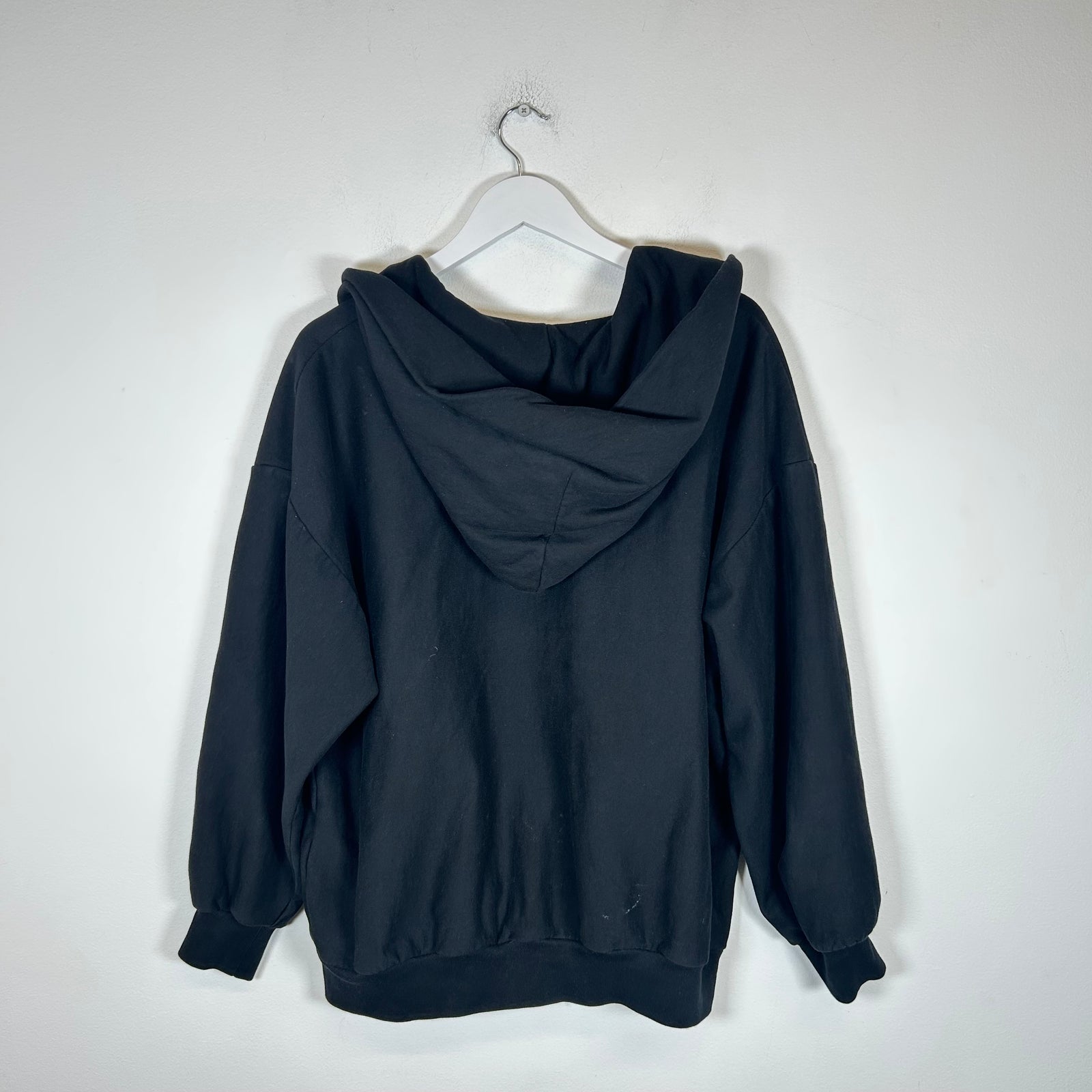 Balenciaga Black Sticker Zip-Up Hoodie Size M