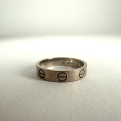 Cartier 18K White Gold Love Ring Size 5.25