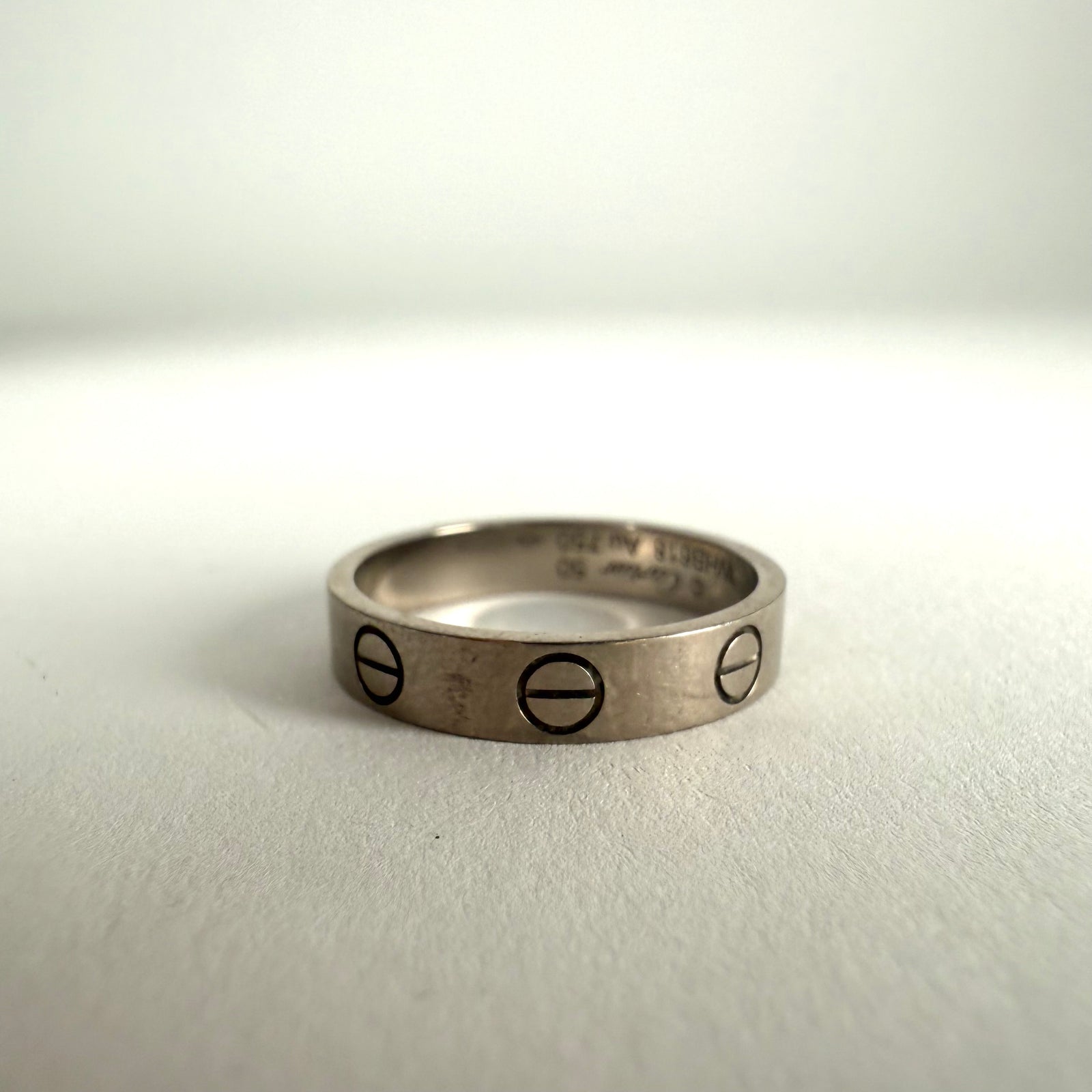 Cartier 18K White Gold Love Ring Size 5.25