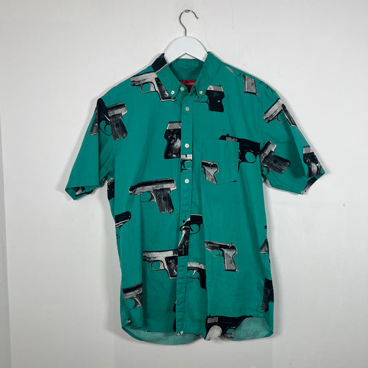 Supreme SS13 'Guns' Green Button-Up Size L