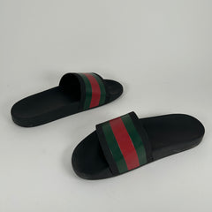 Gucci Black Classic Slides Size 10