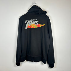 Diesel Black Collegiate Logo Zip-Up Hoodie Size XXL