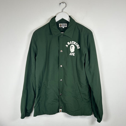 Bape Green College Coach Jacket Size M