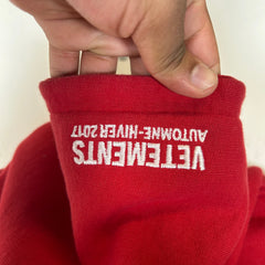 Vetements 17SS Red Gun Club Hoodie Size M