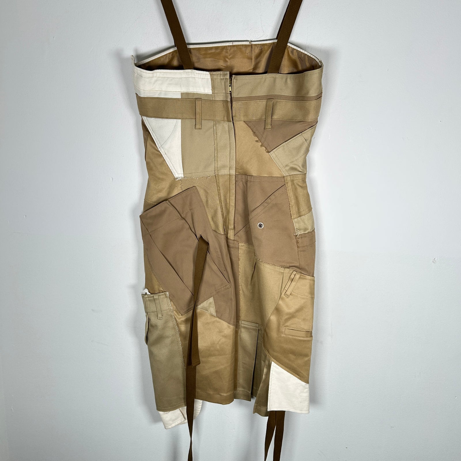 Junya Watanbe CDG Khaki Patchwork Dress Size S
