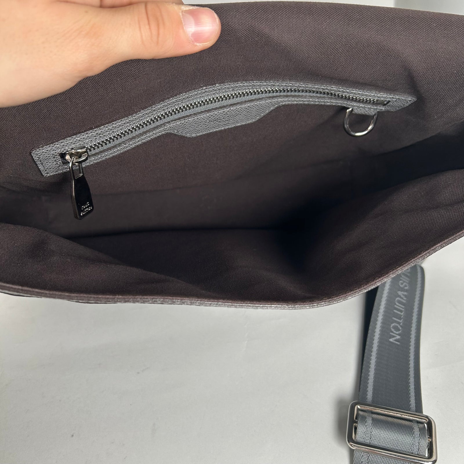 Louis Vuitton Grey Messenger Bag