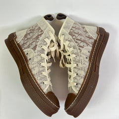 Dior B23 Brown Oblique High-Top Sneakers