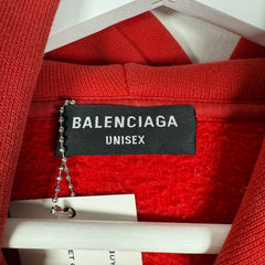 Balenciaga Red/Pink Maison Hoodie Size 3