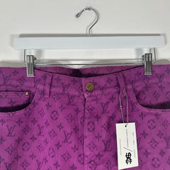 Louis Vuitton Purple Monogram Jeans Size 34