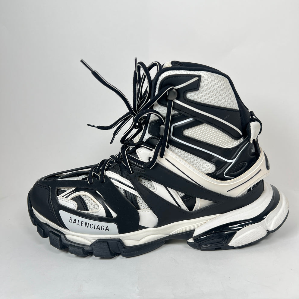 Balenciaga White/Black Hike High-Top Track Sneaker Size 43