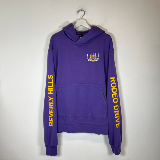 Amiri Purple Beverly Hills Exclusive Hoodie Size XL