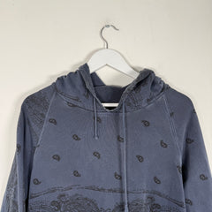 Raf Simons AW04 Blue 'Waves' Paisley Hoodie Size 48