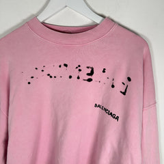Balenciaga Pink Graphic Logo Longsleeve Size S