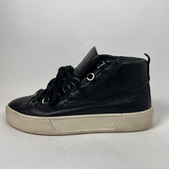 Balenciaga Black Lambskin Arena Sneaker Size 42