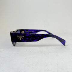 Prada Havana PR A01S Rectangular Sunglasses