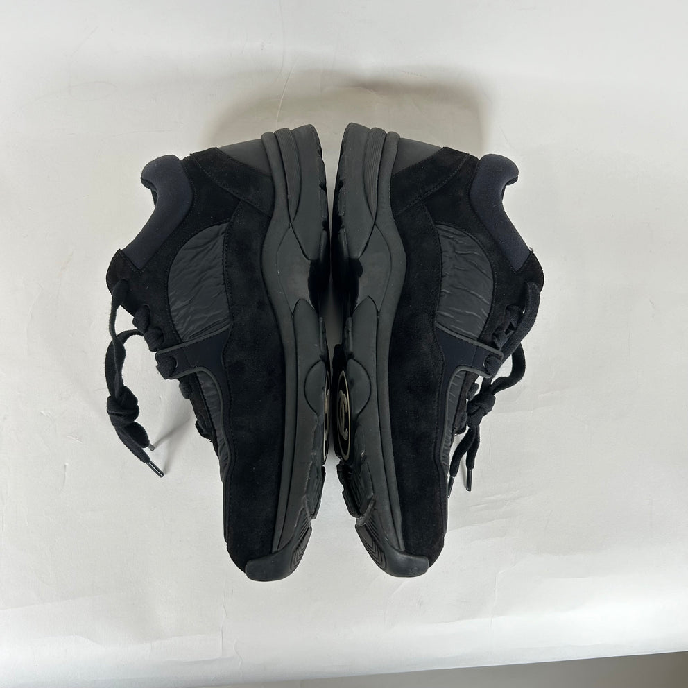 Chanel Black Tennis Trainers Size 40.5