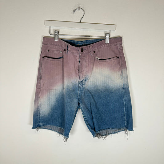 Saint Laurent Gradient Denim Shorts Size 33