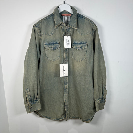 Acne Studios Western Button Up Denim Shirt Size XL