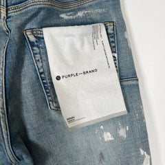 Purple Paint Splatter Lightwash Jeans Size 30