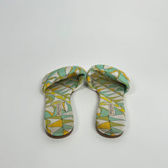Emilio Pucci Green Bandierine Sandals Size 38.5