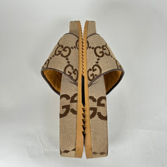 Gucci Beige Maxi GG Canvas Slides Size GG 9