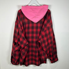 Balenciaga Hooded Distressed Flannel Size 2