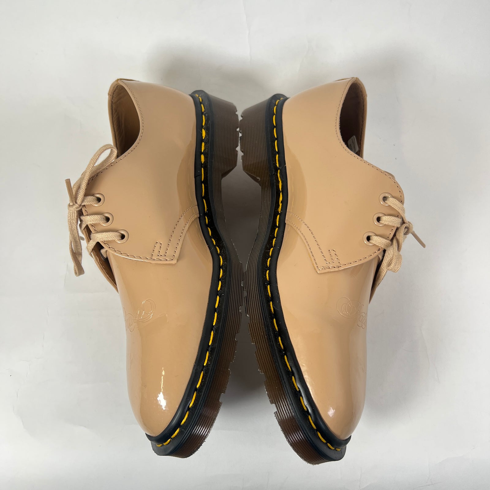 Undercover x Dr. Martens Beige 1461 Patent Leather Derby Shoes Size 10