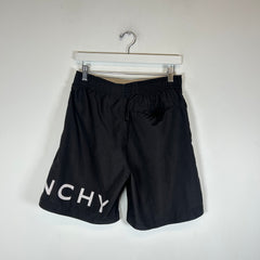 Givenchy Black Logo Nylon Shorts Size S