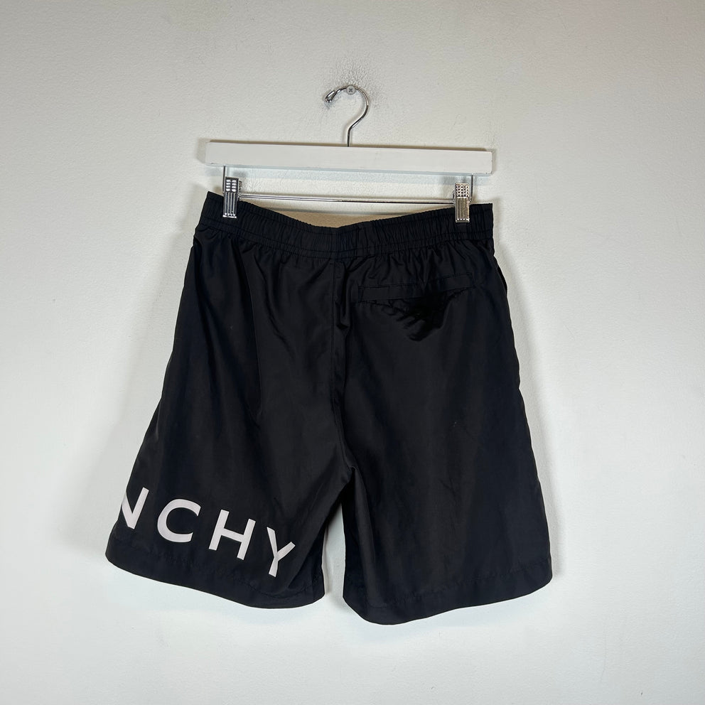 Givenchy Black Logo Nylon Shorts Size S