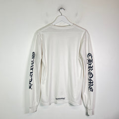 Chrome Hearts White Neck Logo Script Longsleeve Size M