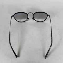 John Varvatos Navy Thin Oval Sunglasses