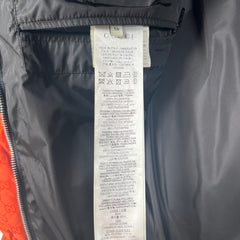 Gucci Orange/Navy GG Jacquard Nylon Puffer Size XL