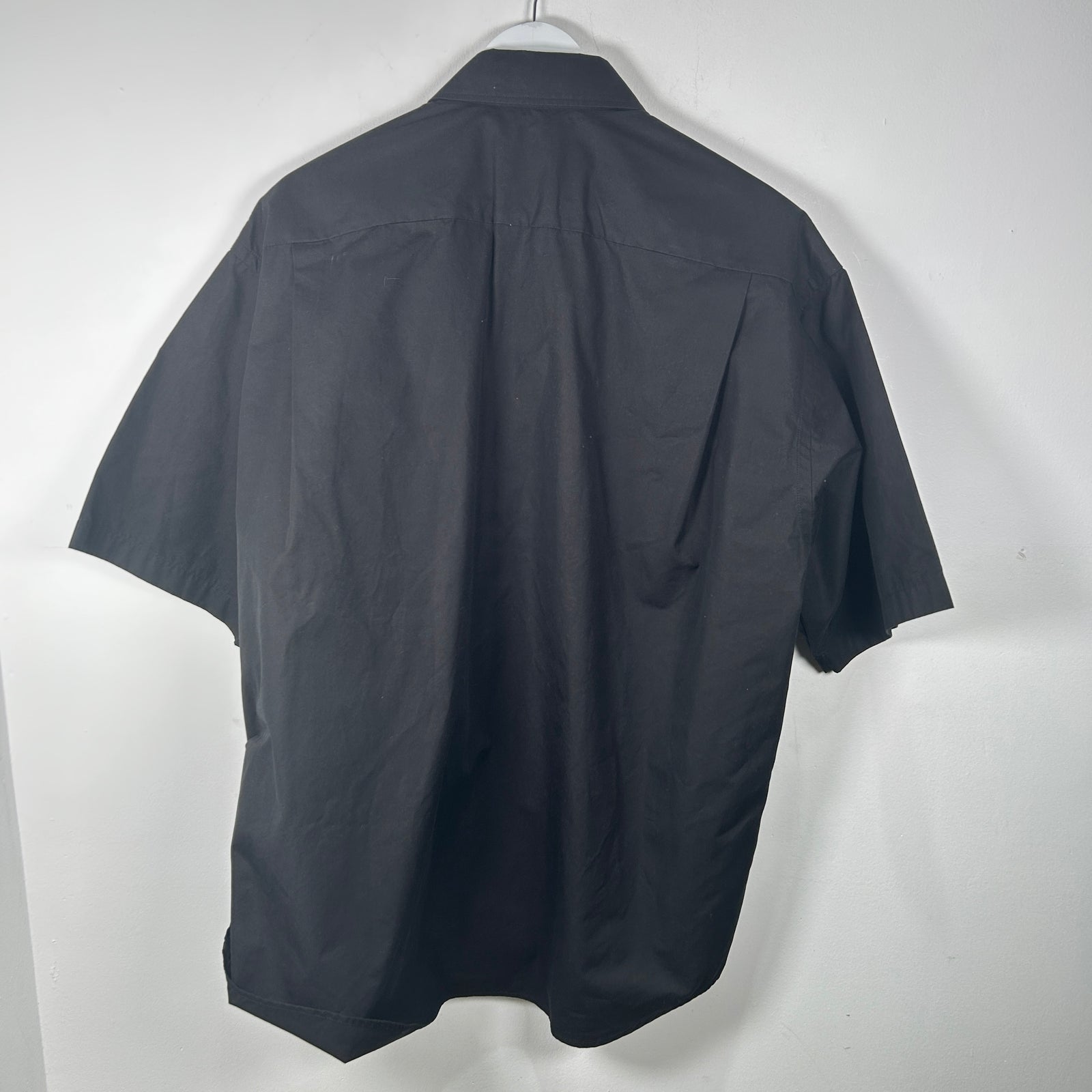 Balenciaga Black Short Sleeve Button-Up Shirt Size XL