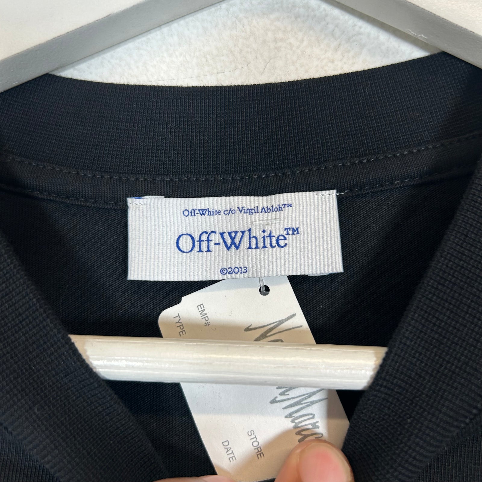 Off-White Black/Yellow Tape Measure Arrows Longsleeve Size S