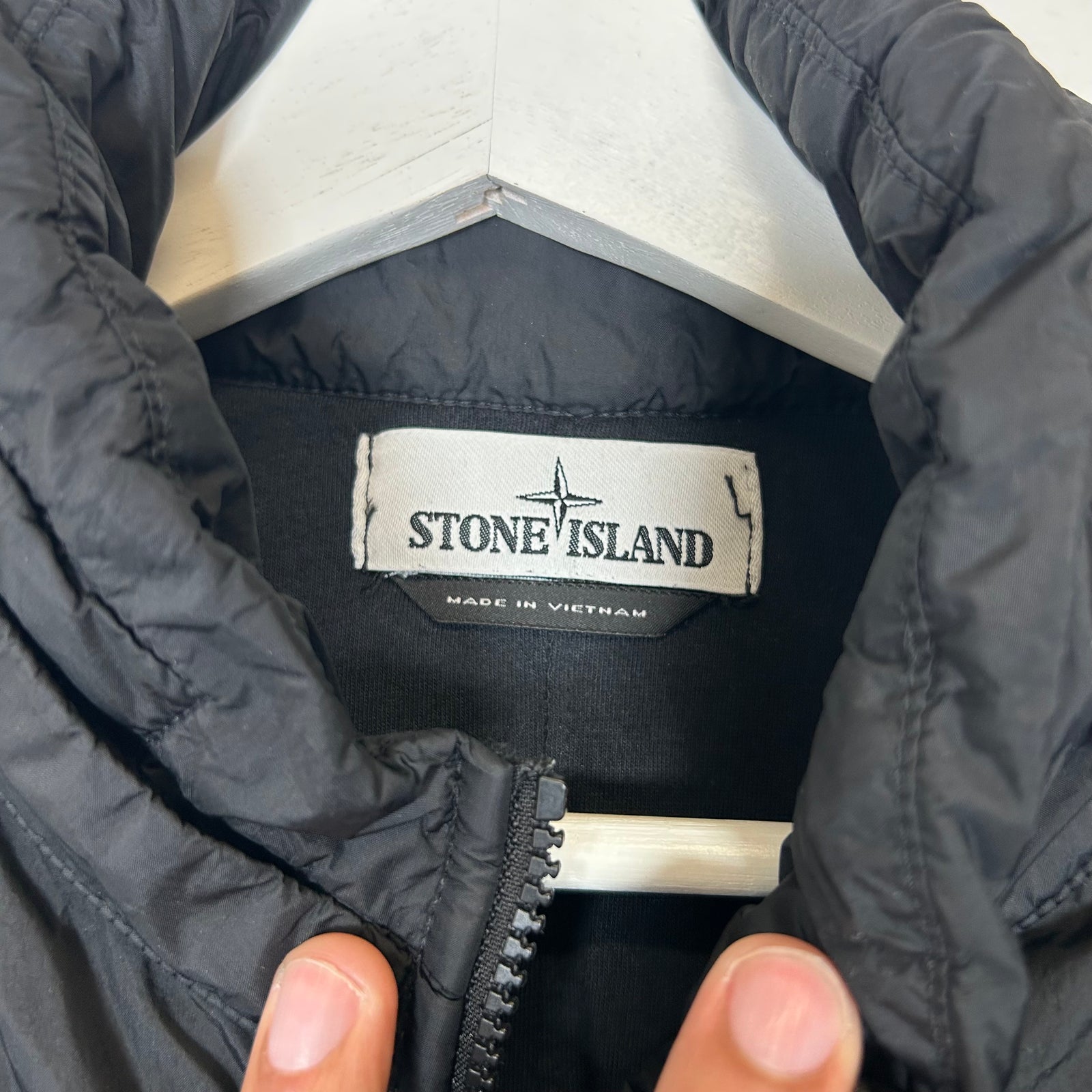 Stone Island Black Crinkle Reps Jacket Size L