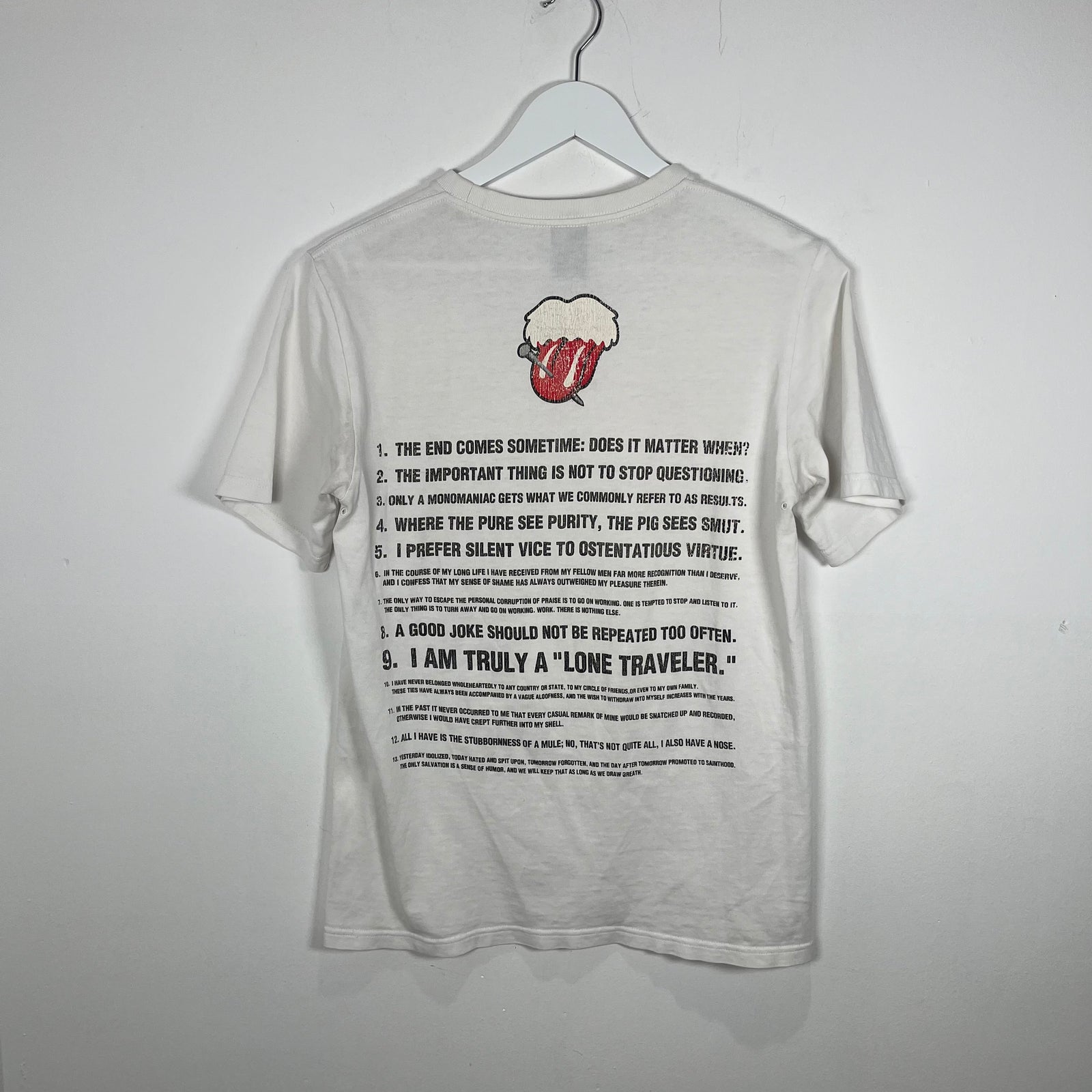 Number (N)ine White Rolling Stones T-shirt Size M