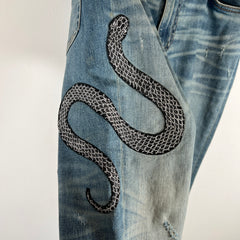 Amiri Snake Applique Lightwash Jeans 34