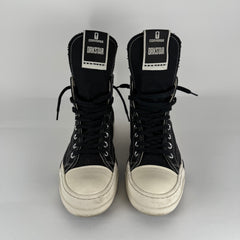Rick Owens DrkShdw 'Drkstar' Black Hightop Converse Size 9