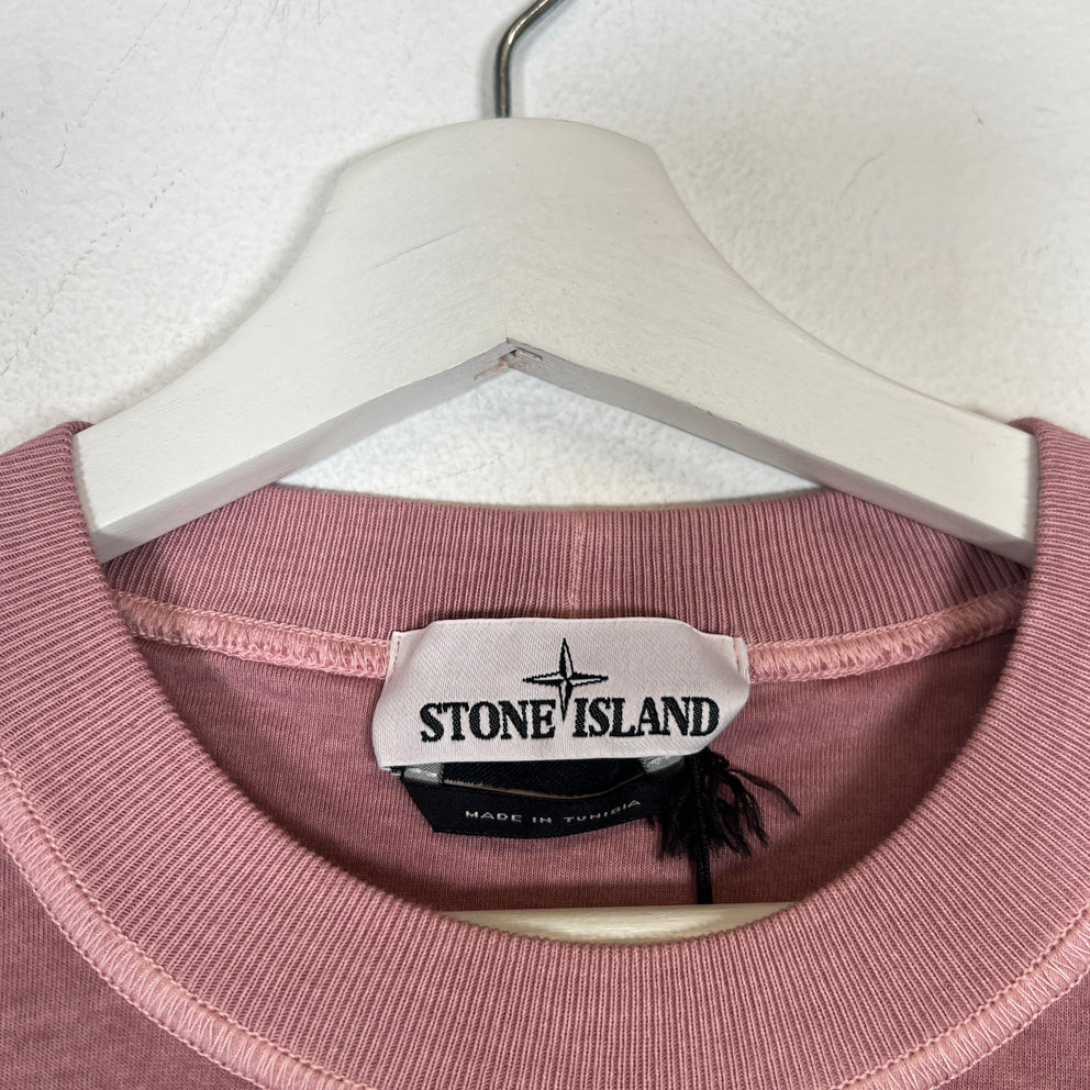 Stone Island Pink Logo T-Shirt Size L