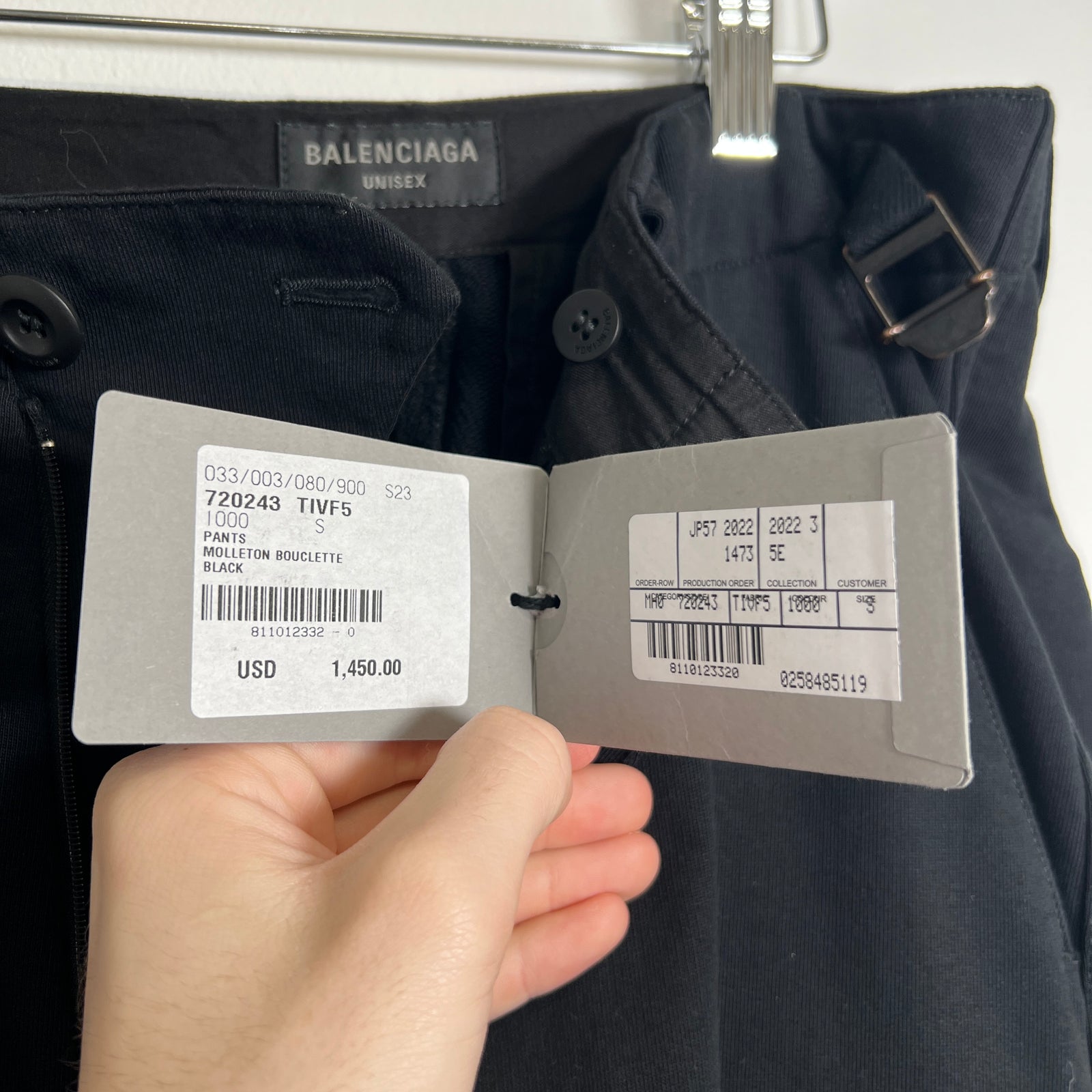 Balenciaga Black SS22 Cargo Sweatpants