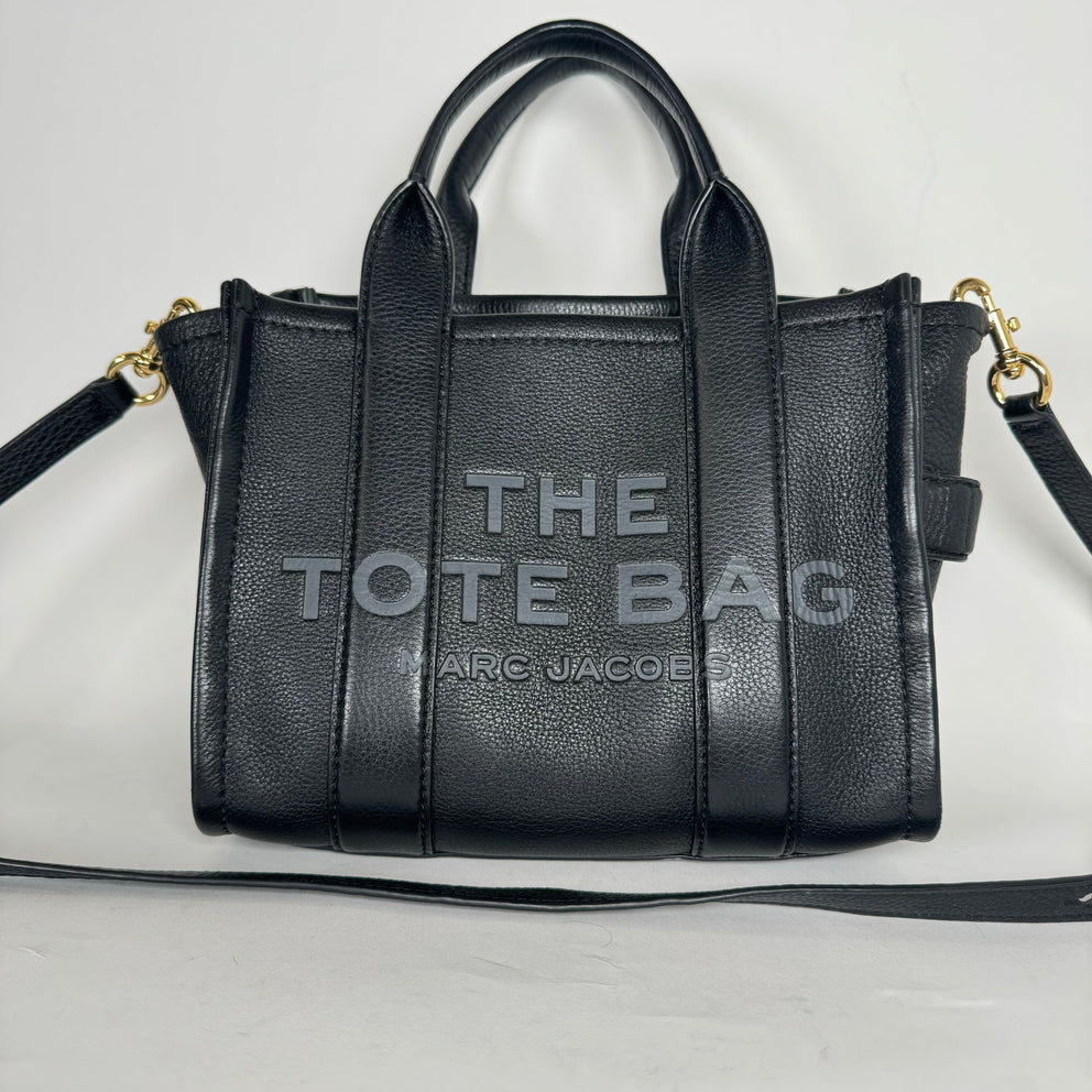 Marc Jacobs Black Leather Small Tote Bag