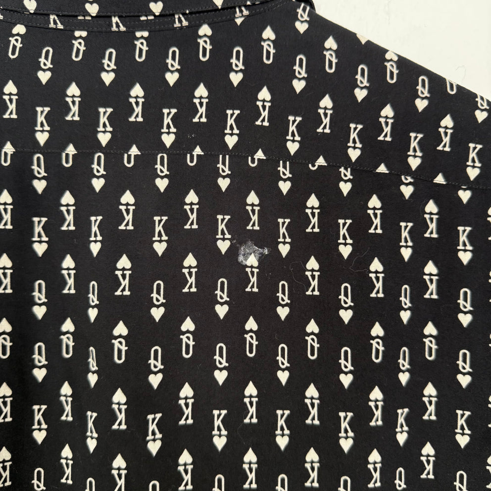 Saint Laurent King & Queen of Hearts Saint Laurent Button Up Shirt Size L