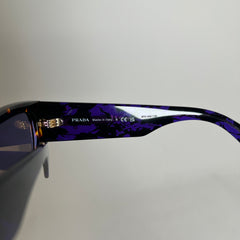 Prada Havana PR A01S Rectangular Sunglasses