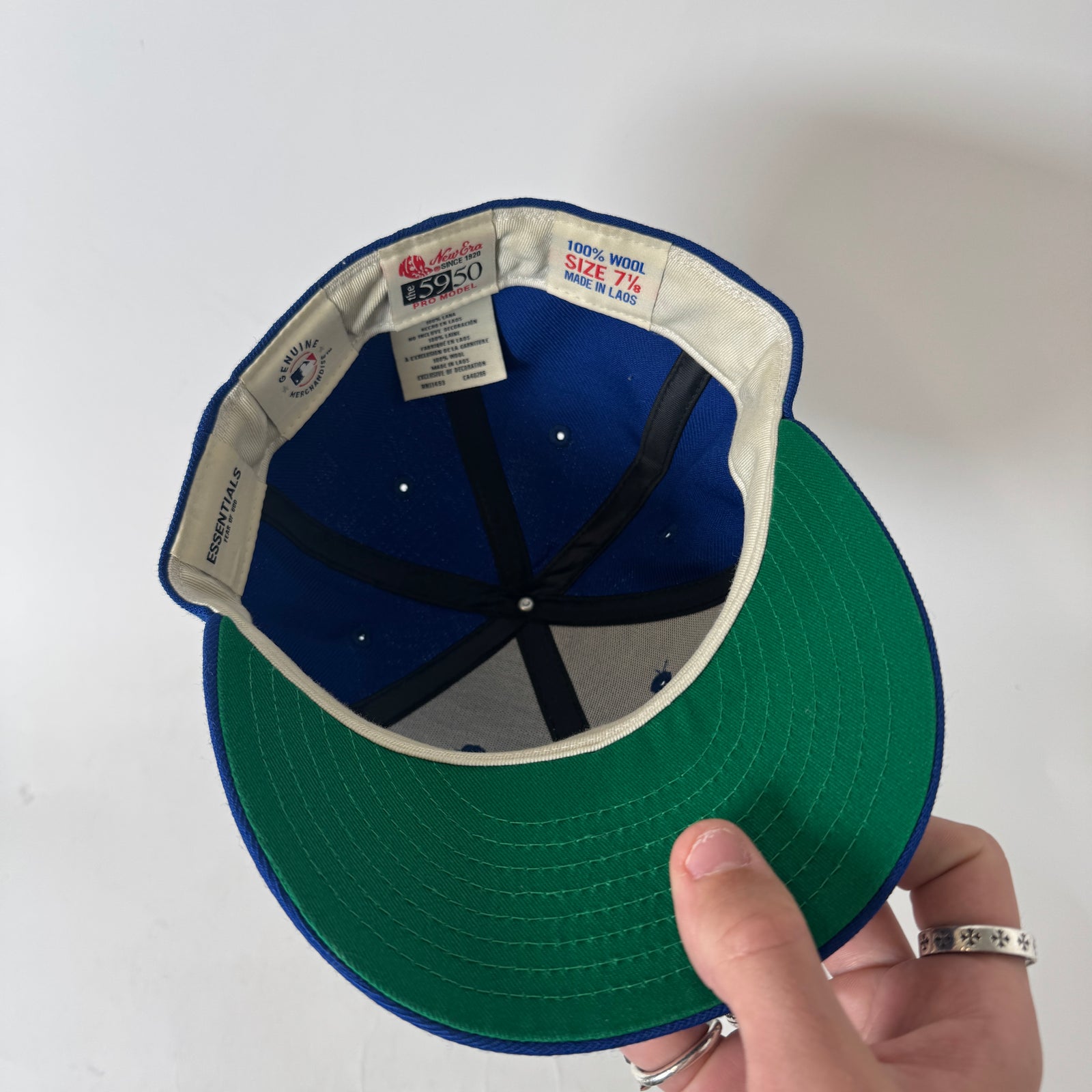 Fear Of God x New Era Blue Fitted Hat Size 7 1/8