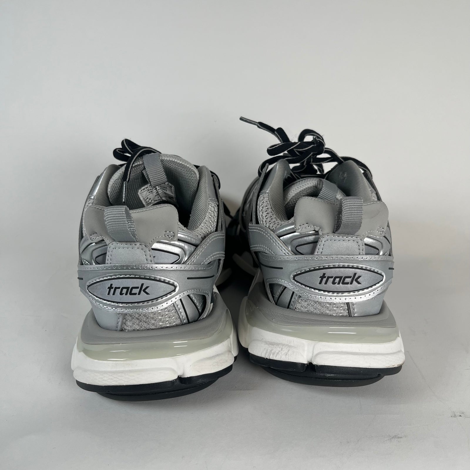 Balenciaga Metallic Grey Tracks Size 40